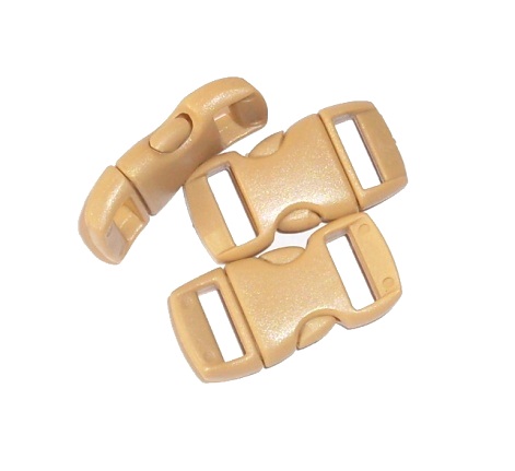Snäpplås beige till paracord 4st