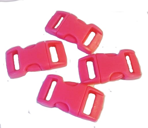 Snäpplås rosa till paracord 4st