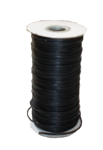 Vaxad bomull 2mm svart - 3