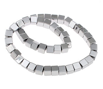 Hematit kub silver halvädelsten