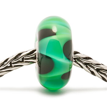 Trollbeads Green Wave glaskula