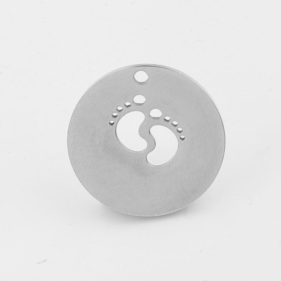 Fotspårsberlock 22 mm rostfritt stål