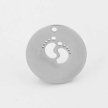 Fotspårsberlock 22 mm rostfritt stål