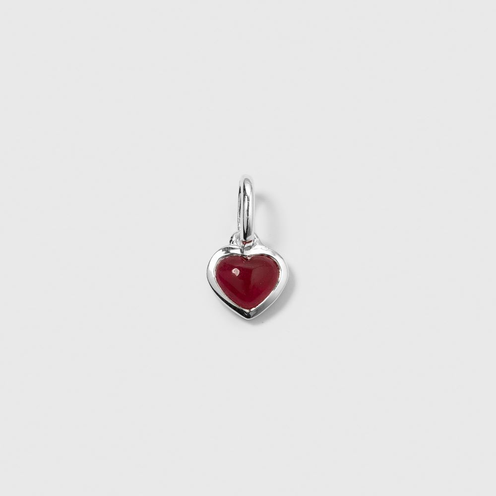 Syster P Beloved Pink Heart berlock silver