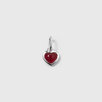Syster P Beloved Pink Heart berlock silver