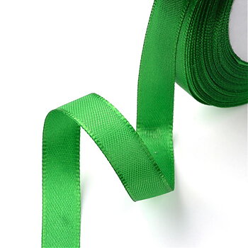 Satinband 6mm grön hel rulle