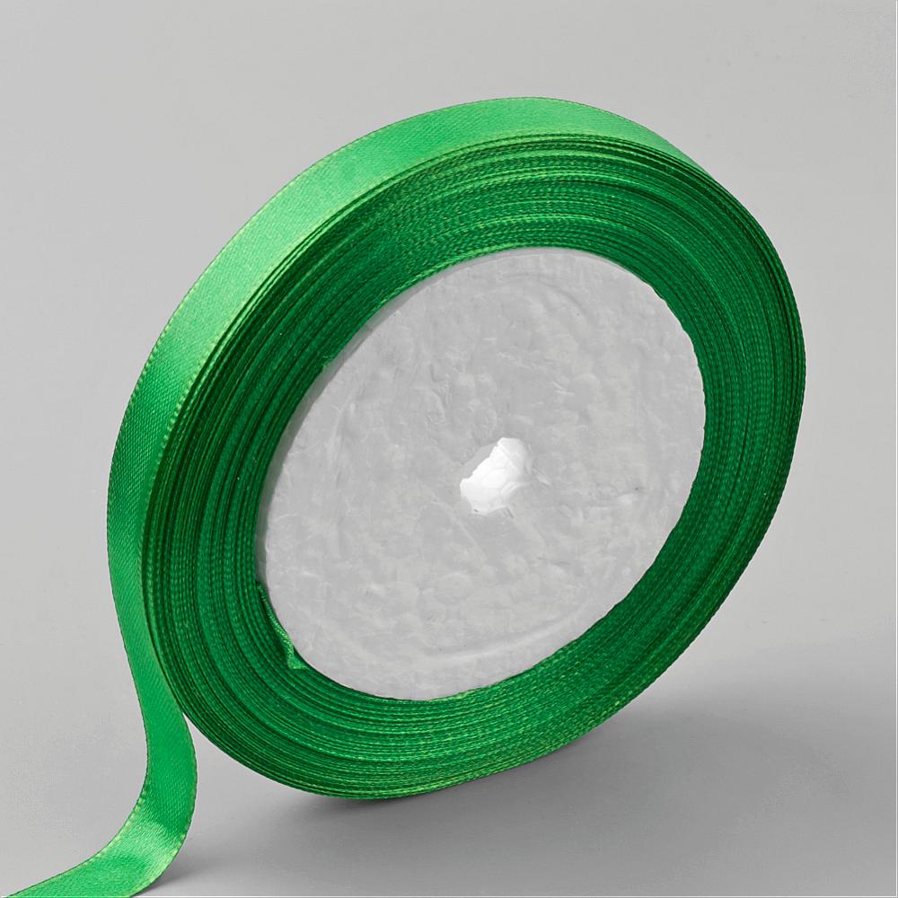 Satinband 6mm grön hel rulle - 3