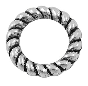 Vriden ring antiksilver 30st