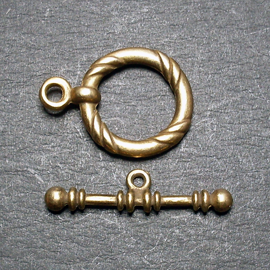 Stort togglelås 21 mm bronsfärgad metall 2-pack - 3
