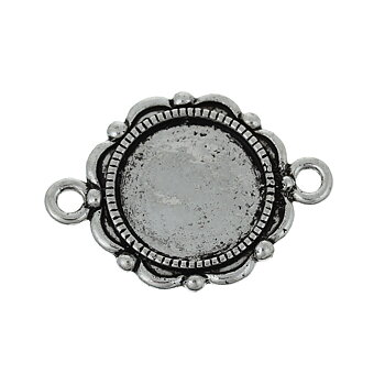 Cabochonfäste connector antiksilver 3st