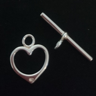 Hjärtformat stavlås i sterling silver