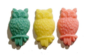 Ugglor i resin grön mix