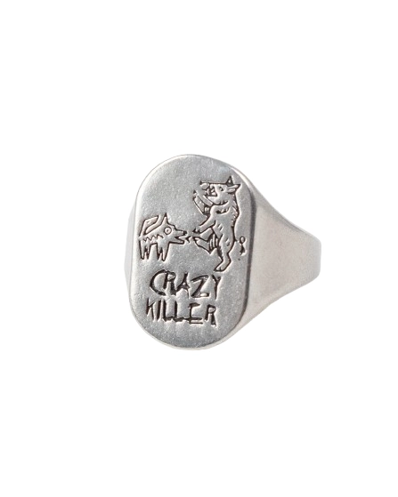 Jernhest - Bo Crazy Killer Ring - Opolerad Silver - 5