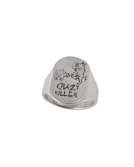 Jernhest - Bo Crazy Killer Ring - Opolerad Silver - 3