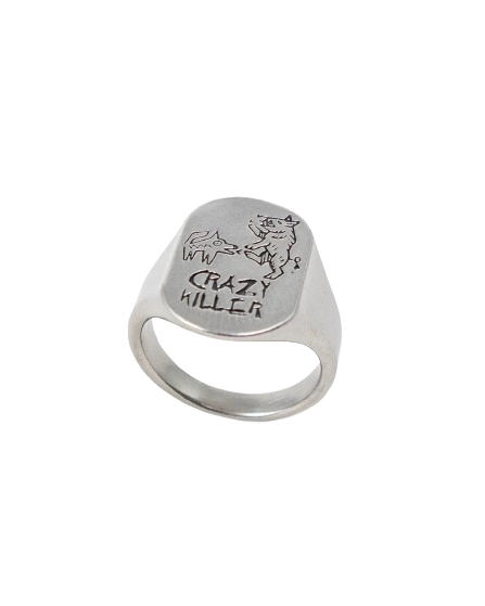 Jernhest - Bo Crazy Killer Ring - Opolerad Silver - 4