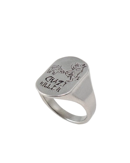 Jernhest - Bo Crazy Killer Ring - Opolerad Silver - 6