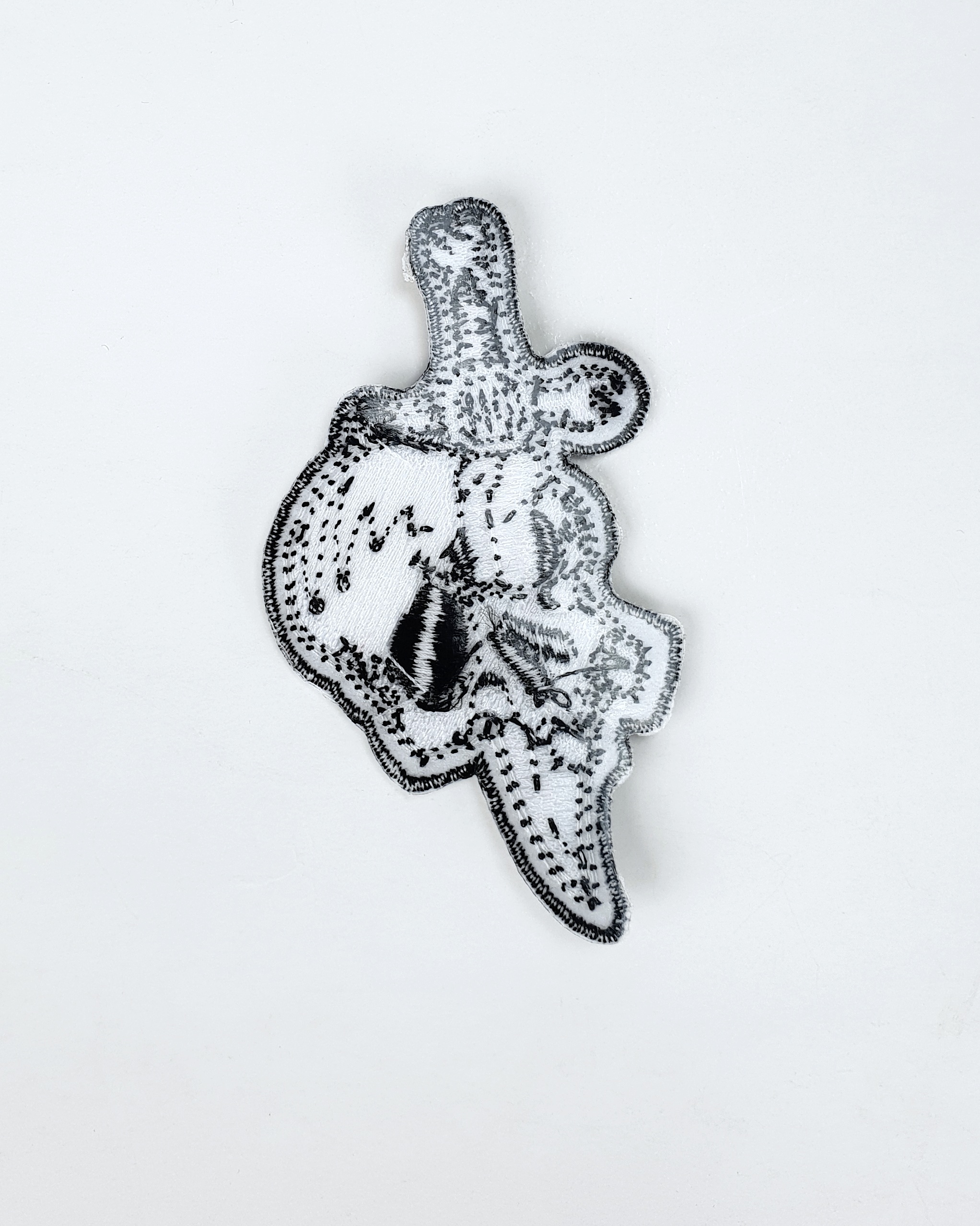 Dagger Skull Patch White - 2