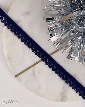 Decorative elastic 12 mm - Navyblue