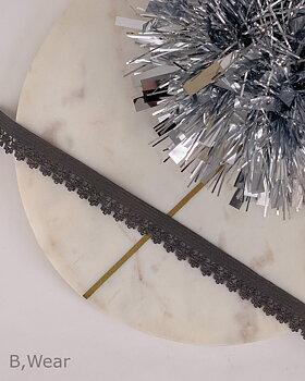 Decorative elastic 12 mm - Darkgreen