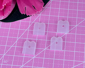 Mjuka 12 mm Vita Silikon ändkapslar för Rigilene & plast skenor