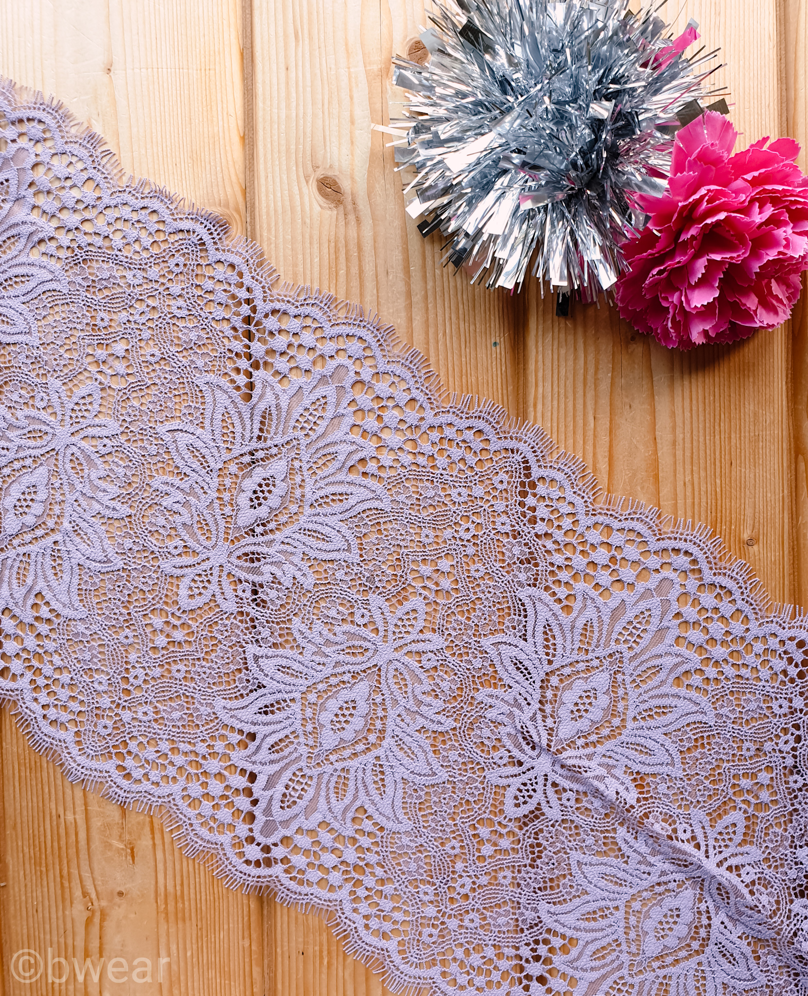 Mechanical stretch lace 23 cm - Light purple eyelash