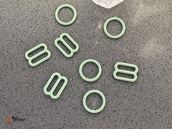Set Ring & Sleif 12 mm - Pistagegrön