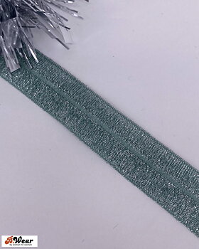 Fold Over Elastic Glitter 20 mm - Dark Mint II