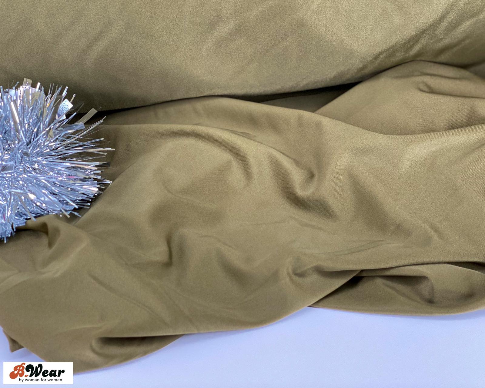 Olive green matte swimwear fabric