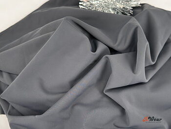 Dark grey matte swimwear fabric