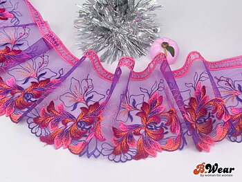 Non-stretch lace in beautiful colors - 10 cm