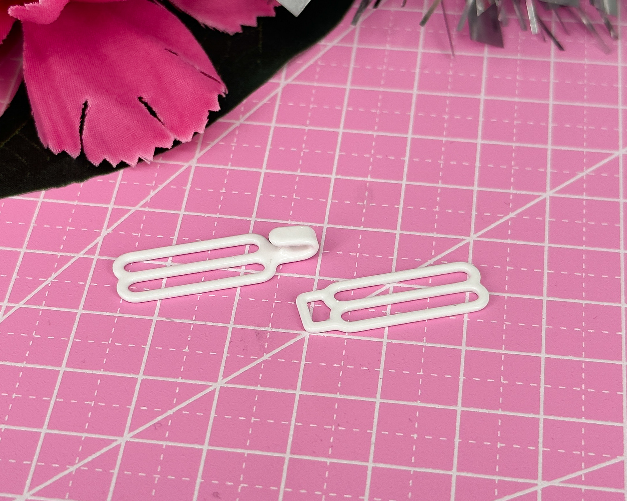 Metall Slider Hook - White