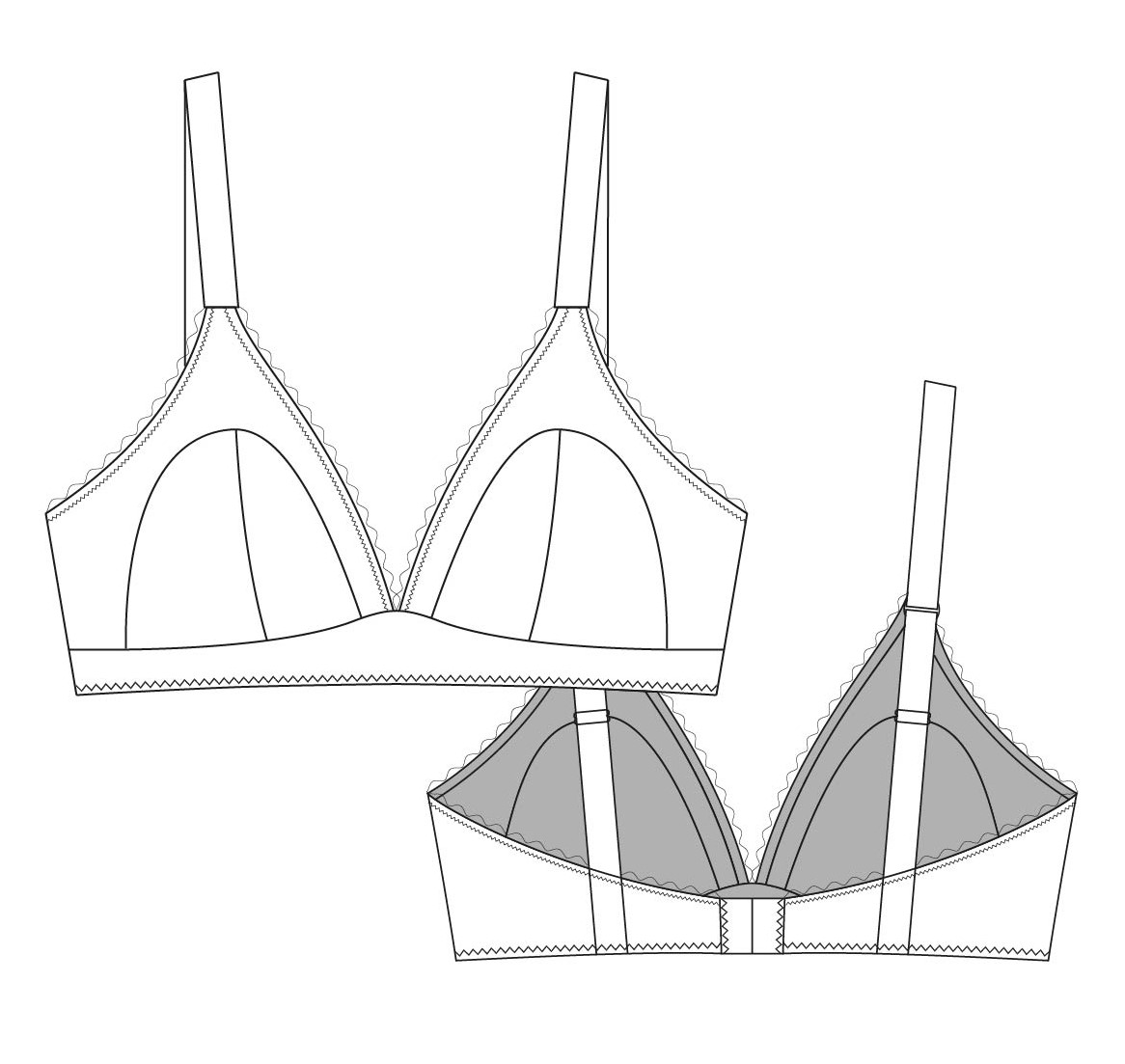 Willow Soft Bra Cup 30-40 Smaller cups - PDF pattern