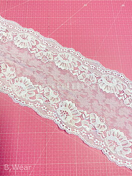 Ivory stretch spets 16 cm 