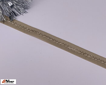 Vikresår med ruffledkant 15 mm - Beige