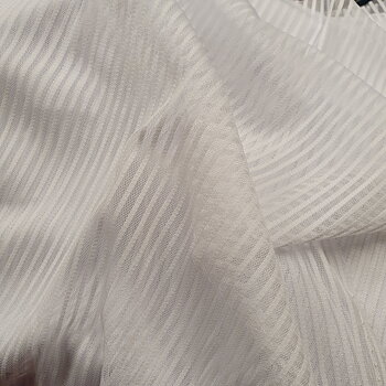 Striped tulle - White
