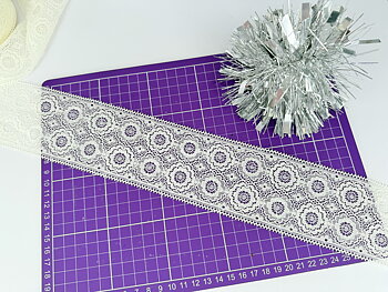 Ivory stretch lace - 70 mm