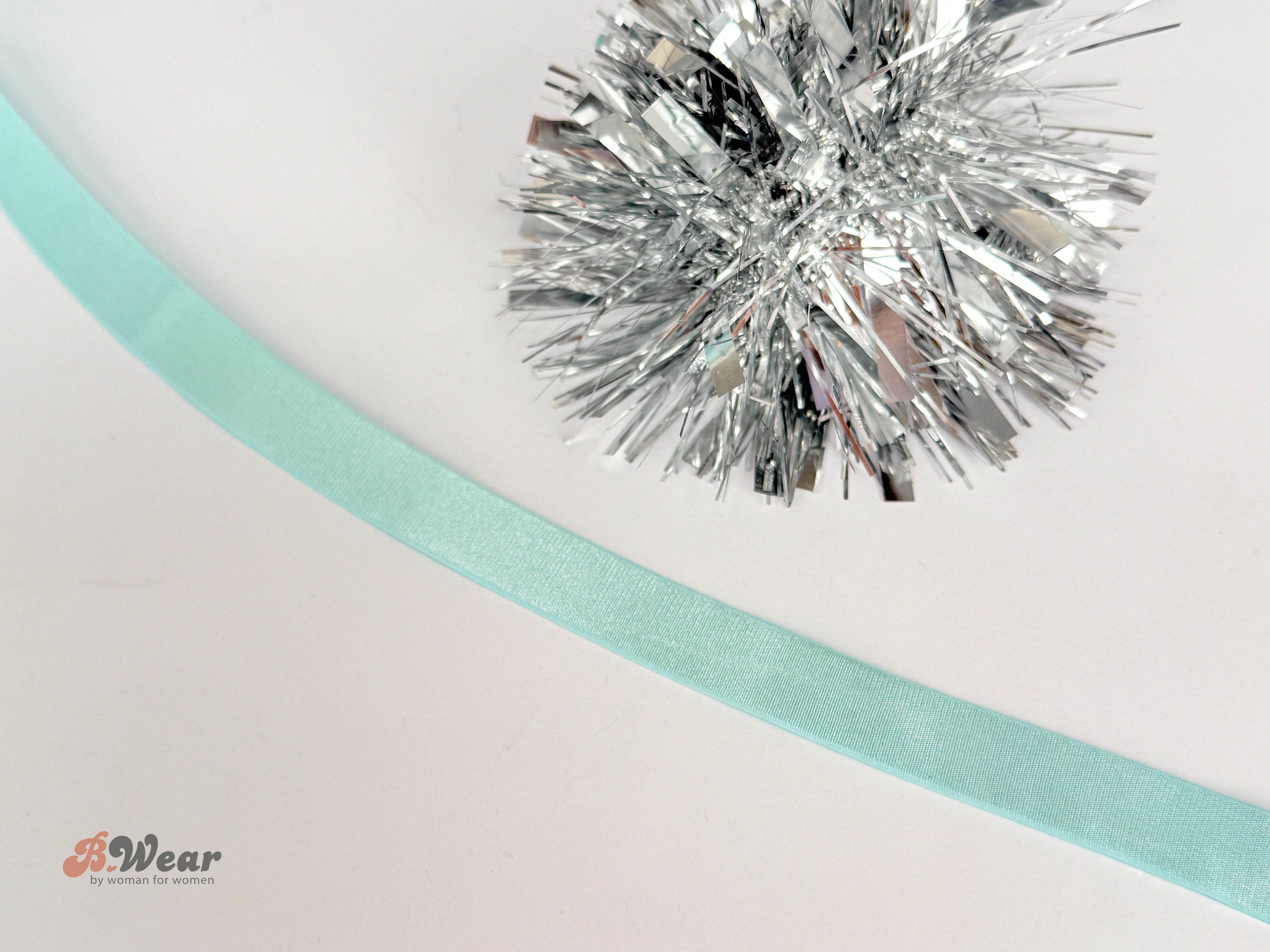 Bra Strap Elastic 18 mm - Bluegreen 