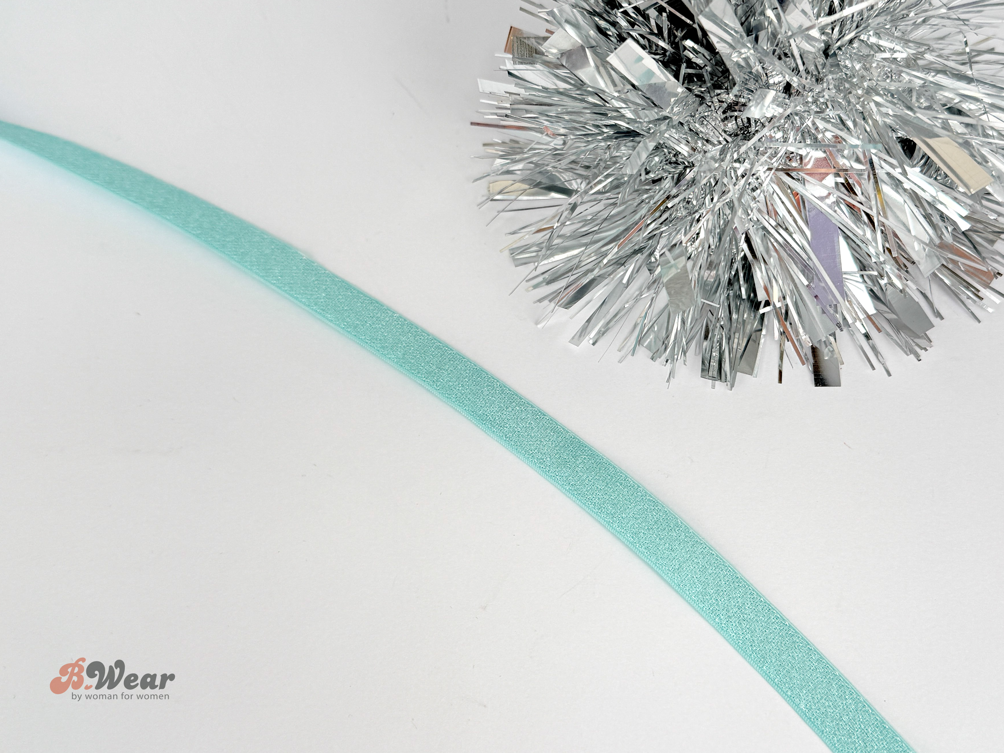 Bra Strap Elastic 12 mm - Bluegreen 