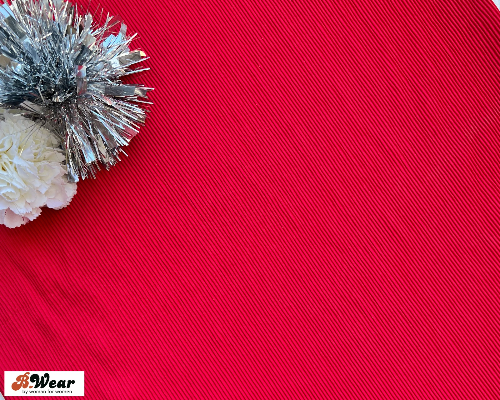Red with stripes - swimwear fabric