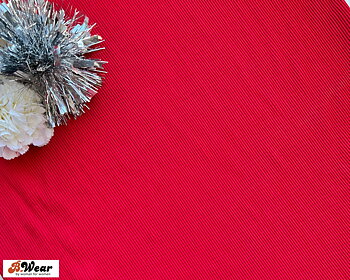 Red with stripes - swimwear fabric