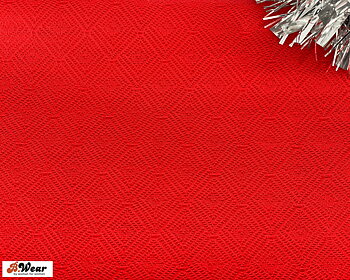 Non-stretch Bra cup fabric in red with cool pattern