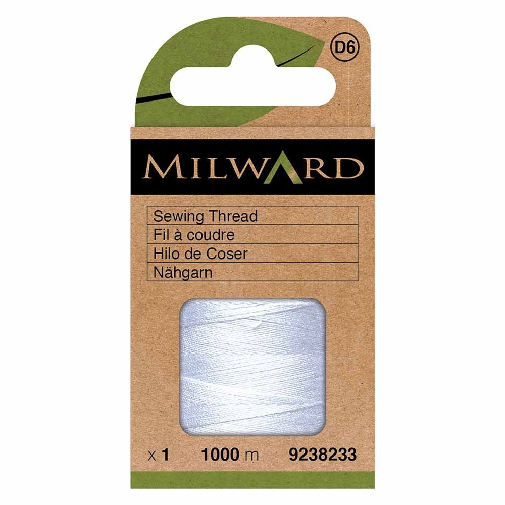 1000 m of polyester thread - White