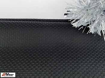 Non-stretch Bra cup fabric in Black with waffled structure