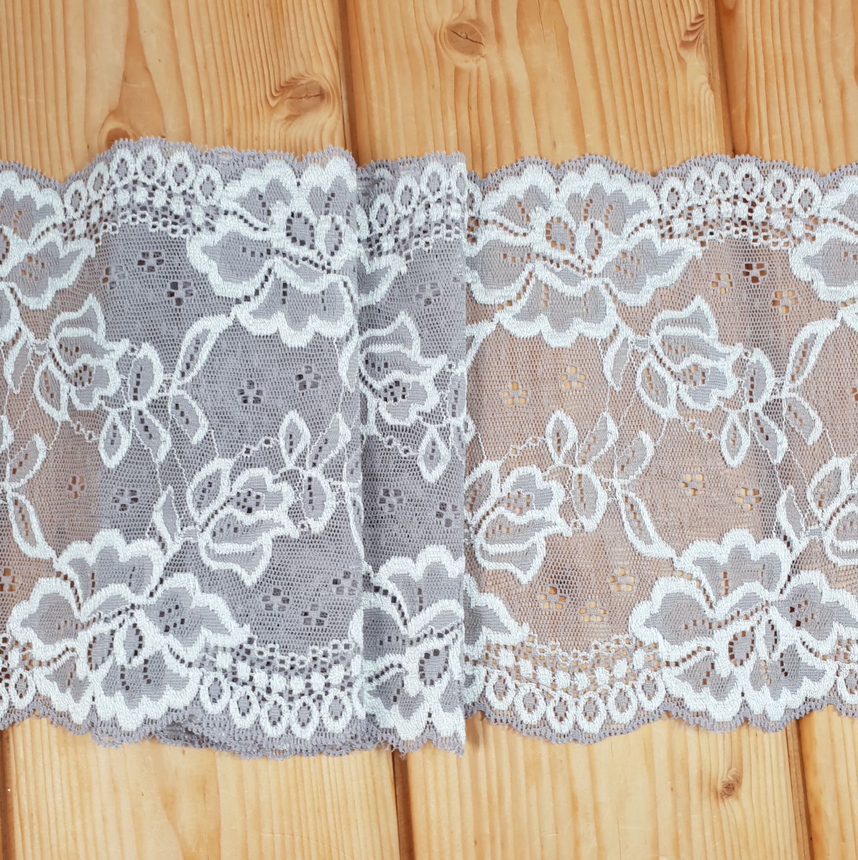 Grey lace with a hint of purple