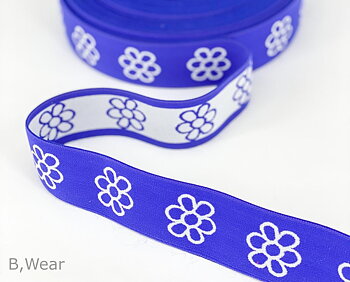 40 mm wide Royalblue with flowers