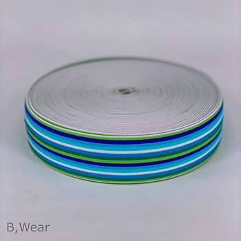 40 mm Blå-grön randig 