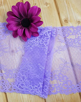 22 cm wide Stretch lace in Lightpurple