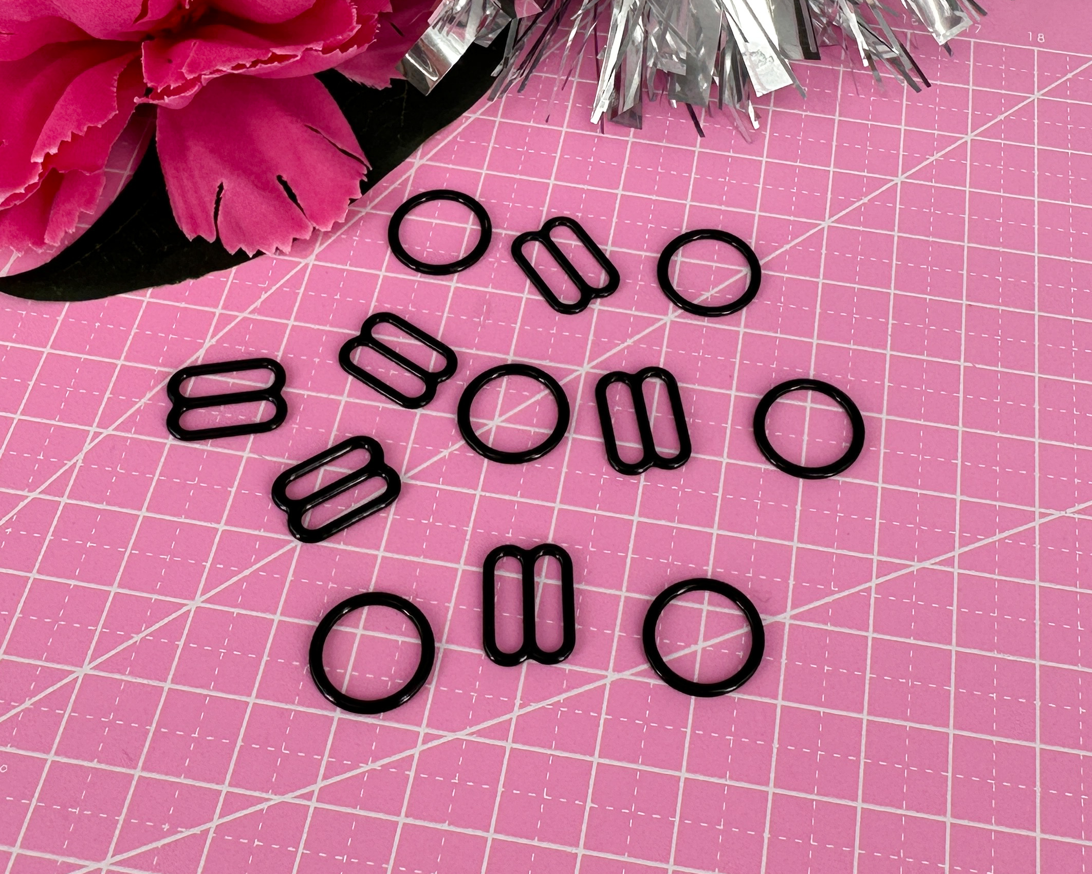 Set ring & sleif till bh, 12 mm - svart
