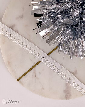 Decorative elastic 12 mm - Off-white