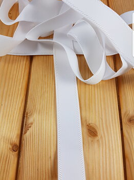 25 mm Bra Strap Elastic - White 